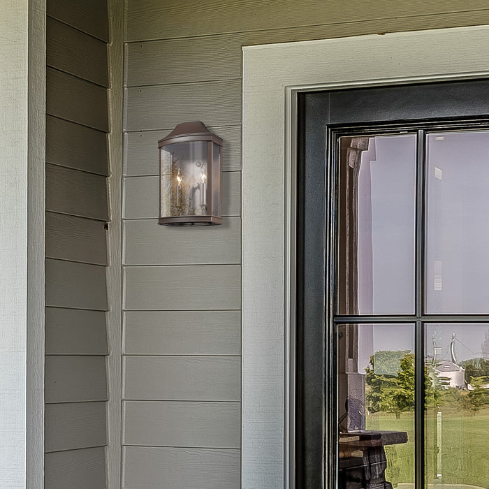 Golden - 4308-OWM TBZ - Two Light Outdoor Wall Sconce - Cohen - Textured Bronze