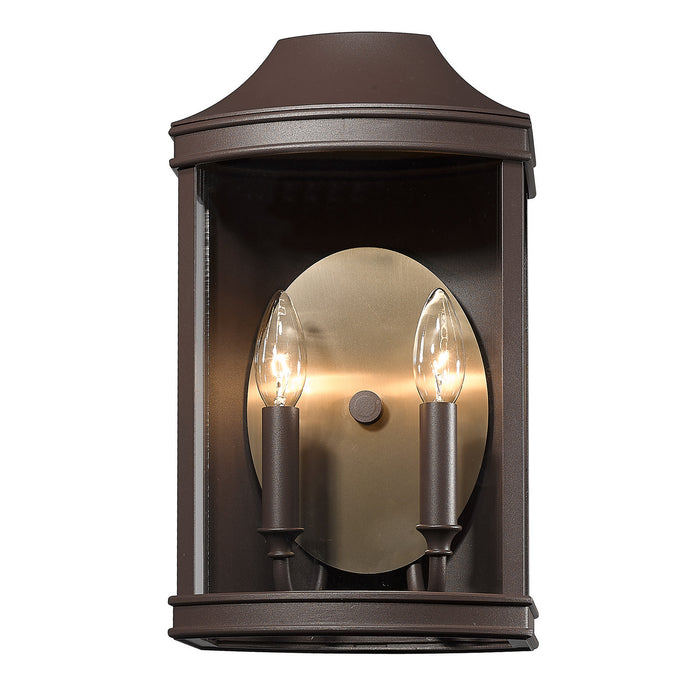 Golden - 4308-OWM TBZ-BCB - Two Light Outdoor Wall Sconce - Cohen - Textured Bronze