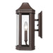 Golden - 4308-OWM TBZ-BCB - Two Light Outdoor Wall Sconce - Cohen - Textured Bronze