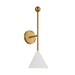 Visual Comfort Studio - AEW1051MWTBBS - One Light Bath Fixture - Cosmo - Matte White and Burnished Brass