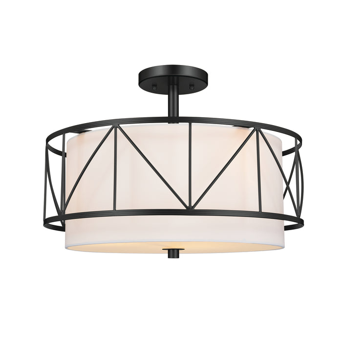 Kichler - 52075BK - Three Light Pendant/Semi Flush - Birkleigh - Black