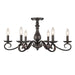 Golden - 3712-6SF RBZ - Six Light Semi-Flush Mount - Larrick - Rubbed Bronze