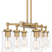 Quoizel - KEL633NWS - Six Light Island Chandelier - Kelleher - Nouveau Painted Weathered Brass