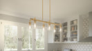 Quoizel - KEL633NWS - Six Light Island Chandelier - Kelleher - Nouveau Painted Weathered Brass