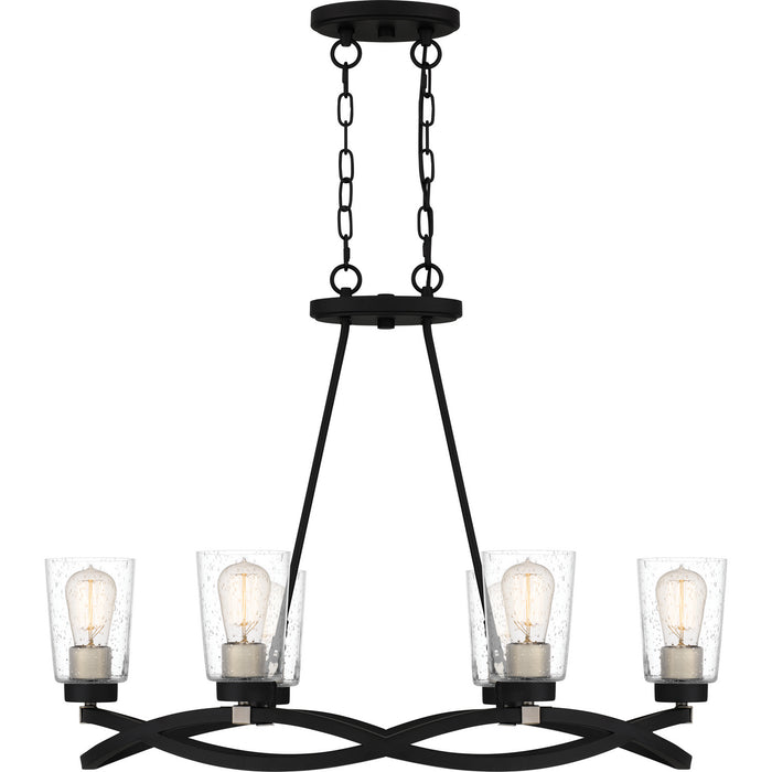 Quoizel - OLK632EK - Six Light Island Chandelier - Overlook - Earth Black