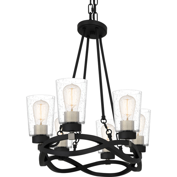 Quoizel - OLK632EK - Six Light Island Chandelier - Overlook - Earth Black