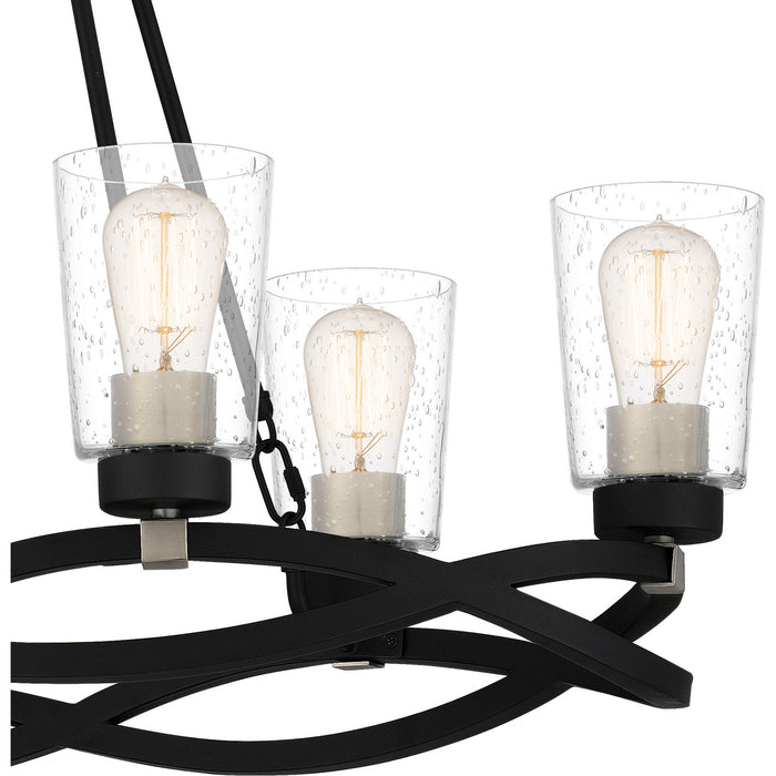 Quoizel - OLK632EK - Six Light Island Chandelier - Overlook - Earth Black