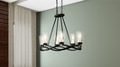 Quoizel - OLK632EK - Six Light Island Chandelier - Overlook - Earth Black