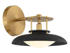 Savoy House - 9-1686-1-143 - One Light Wall Sconce - Gavin - Matte Black with Warm Brass Accents