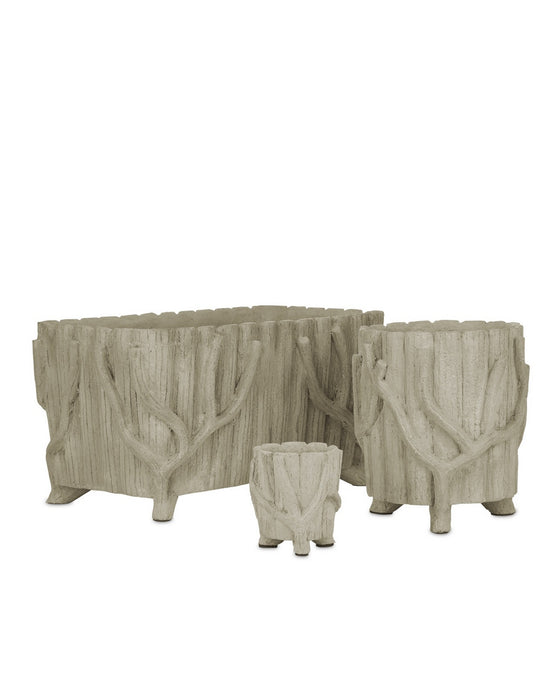 Currey and Company - 2200-0020 - Planter - Faux Bois Planter - Portland/Faux Bois