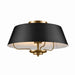 Kichler - 52542BK - Three Light Pendant/Semi Flush Mount - Luella - Black