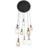 Meyda Tiffany - 255908 - Nine Light Pendant - Anjou - Satin Black Wrought Iron