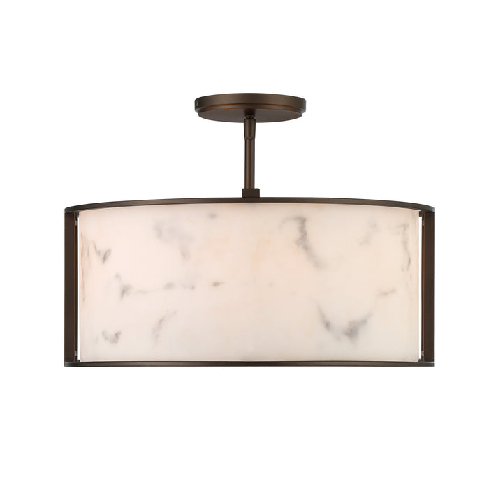 Minka-Lavery - 1679-755 - Four Light Semi Flush Mount - Buchanan - Hellenic Bronze