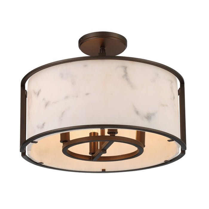 Minka-Lavery - 1679-755 - Four Light Semi Flush Mount - Buchanan - Hellenic Bronze