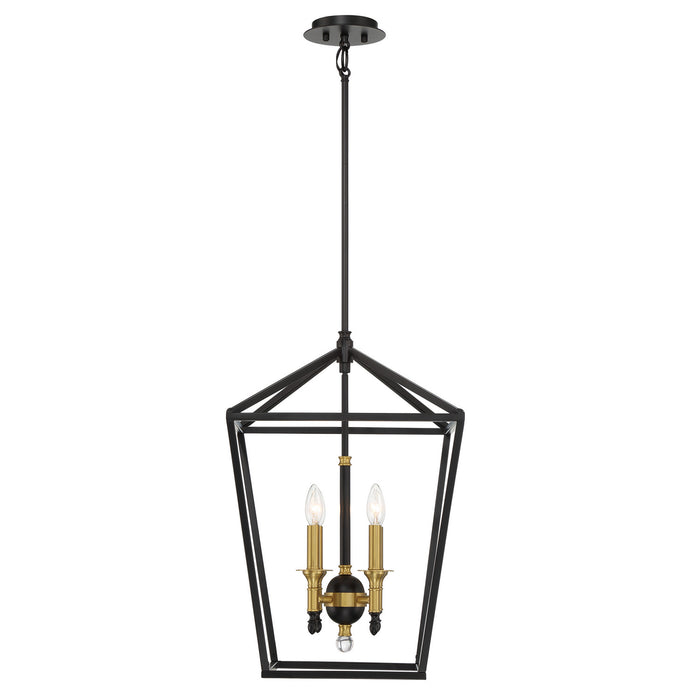 Minka-Lavery - 2103-726 - Four Light Pendant - Townhall - Coal And Soft Brass