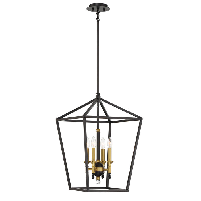 Minka-Lavery - 2103-726 - Four Light Pendant - Townhall - Coal And Soft Brass