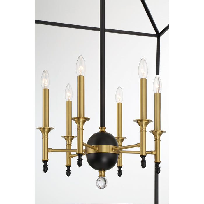 Minka-Lavery - 2106-726 - Six Light Pendant - Townhall - Coal And Soft Brass
