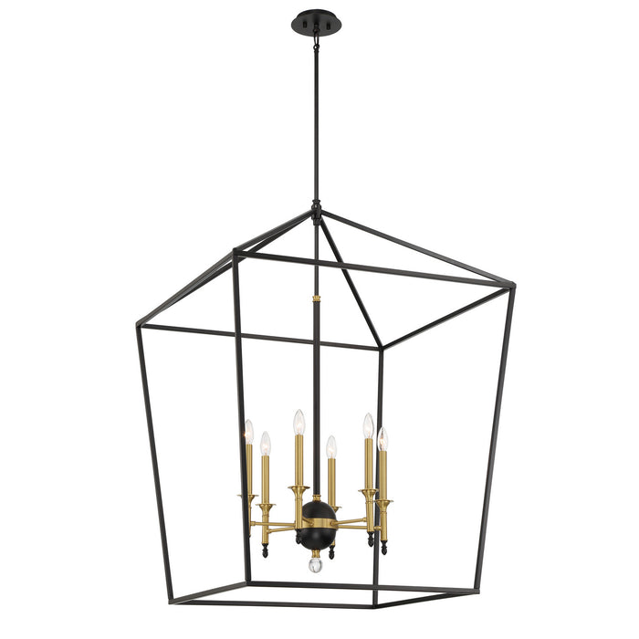 Minka-Lavery - 2106-726 - Six Light Pendant - Townhall - Coal And Soft Brass