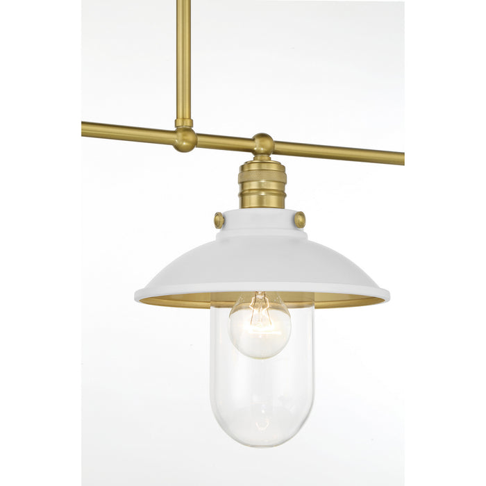 Minka-Lavery - 5137-799 - Four Light Island Pendant - Downtown Edison - White And Soft Brass