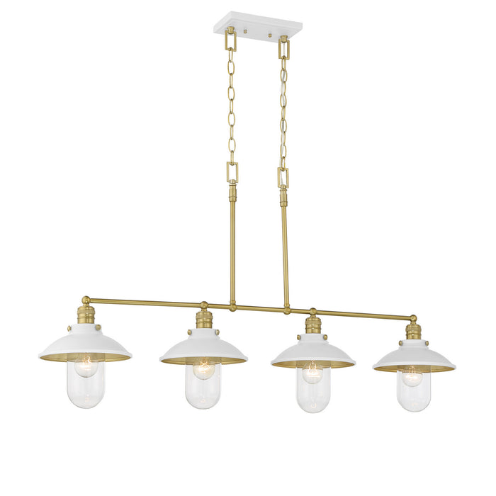 Minka-Lavery - 5137-799 - Four Light Island Pendant - Downtown Edison - White And Soft Brass