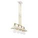 Minka-Lavery - 5137-799 - Four Light Island Pendant - Downtown Edison - White And Soft Brass