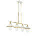 Minka-Lavery - 5137-799 - Four Light Island Pendant - Downtown Edison - White And Soft Brass