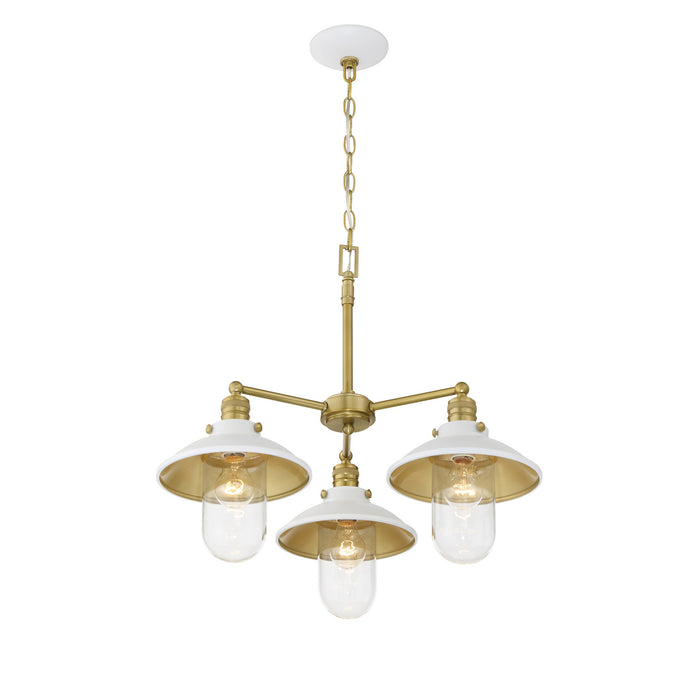 Minka-Lavery - 5138-799 - Three Light Chandelier - Downtown Edison - White And Soft Brass