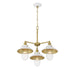 Minka-Lavery - 5138-799 - Three Light Chandelier - Downtown Edison - White And Soft Brass