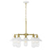 Minka-Lavery - 5139-799 - Five Light Chandelier - Downtown Edison - White And Soft Brass