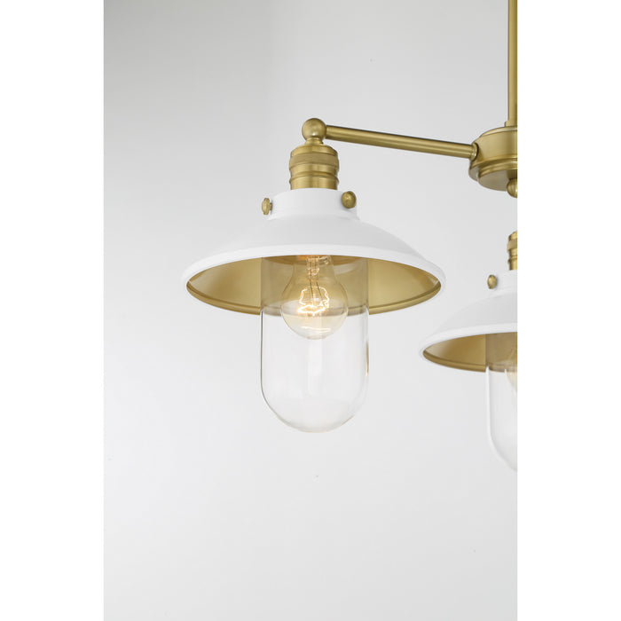 Minka-Lavery - 5139-799 - Five Light Chandelier - Downtown Edison - White And Soft Brass