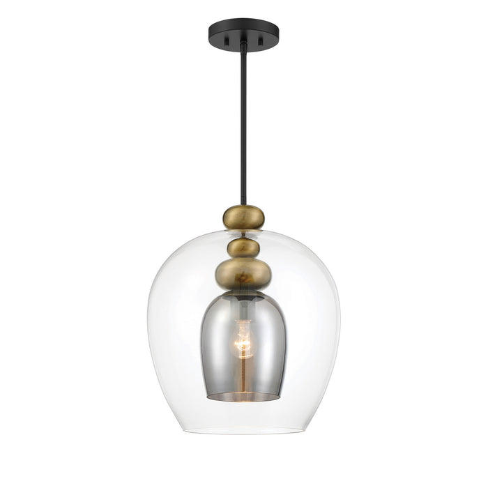 Metropolitan - N6661-865 - One Light Pendant - Amesbury - Coal And Oxidized Aged Brass