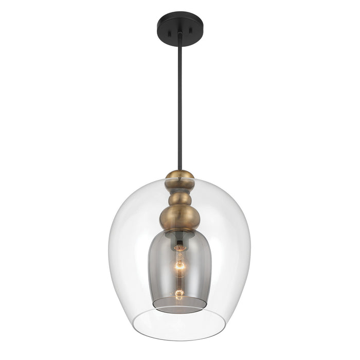 Metropolitan - N6661-865 - One Light Pendant - Amesbury - Coal And Oxidized Aged Brass