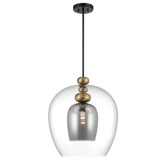 Metropolitan - N6662-865 - One Light Pendant - Amesbury - Coal And Oxidized Aged Brass