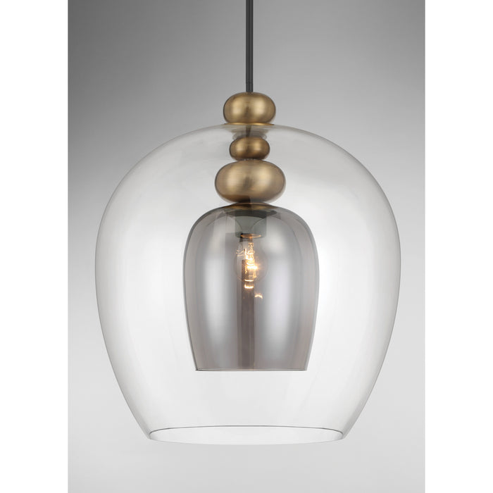 Metropolitan - N6662-865 - One Light Pendant - Amesbury - Coal And Oxidized Aged Brass