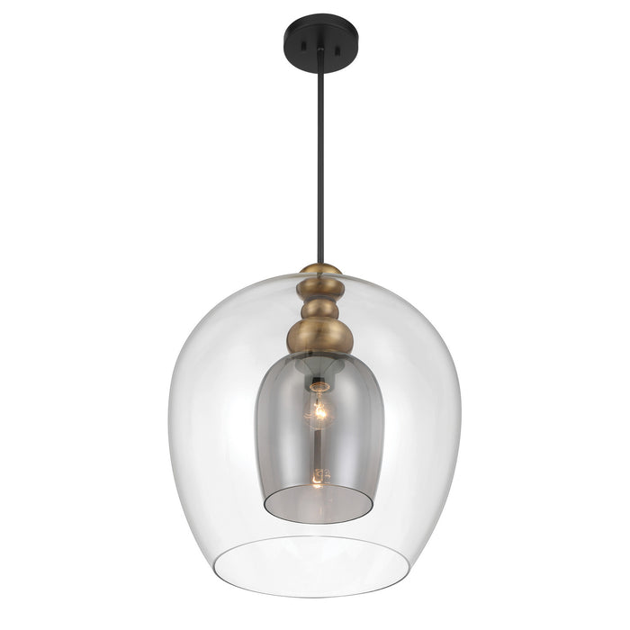 Metropolitan - N6662-865 - One Light Pendant - Amesbury - Coal And Oxidized Aged Brass