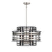 Metropolitan - N7985-420 - Six Light Pendant - Presten - Brushed Nickel With Sand Coal Highlights