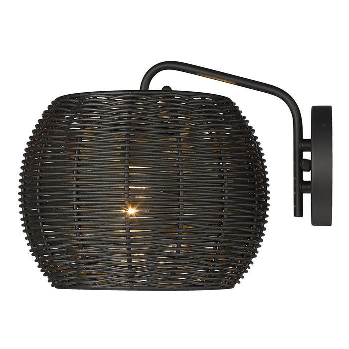 Golden - 6074-OWM NB-BRW - One Light Outdoor Wall Sconce - Vail - Natural Black