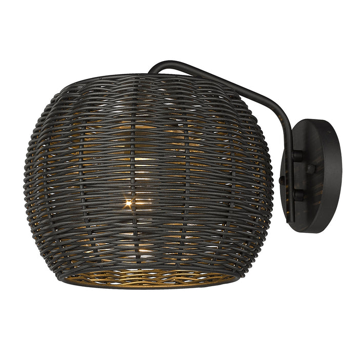 Golden - 6074-OWM NB-BRW - One Light Outdoor Wall Sconce - Vail - Natural Black