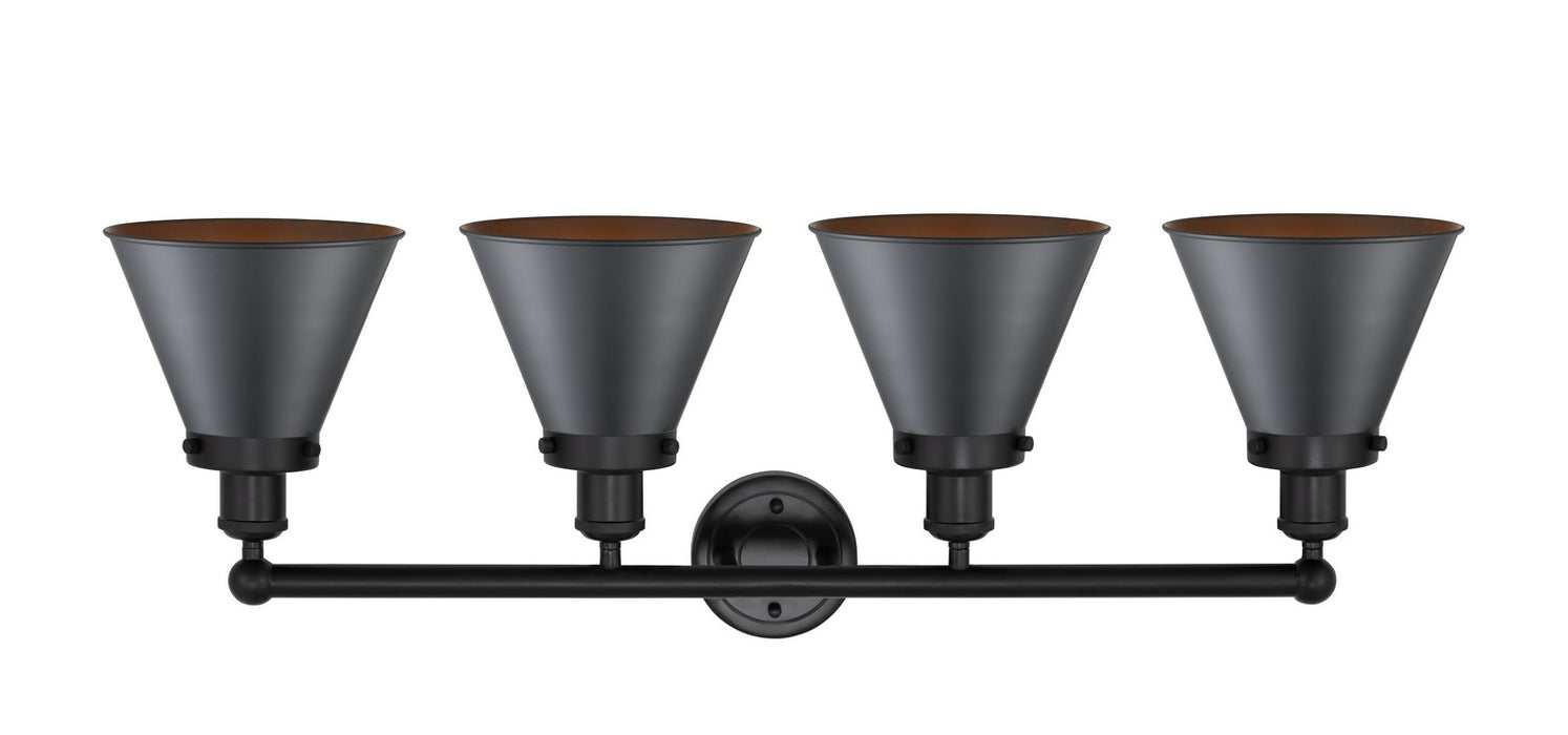 Innovations - 616-4W-BK-M13-BK - Four Light Bath Vanity - Franklin Restoration - Matte Black