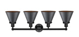 Innovations - 616-4W-BK-M13-BK - Four Light Bath Vanity - Franklin Restoration - Matte Black