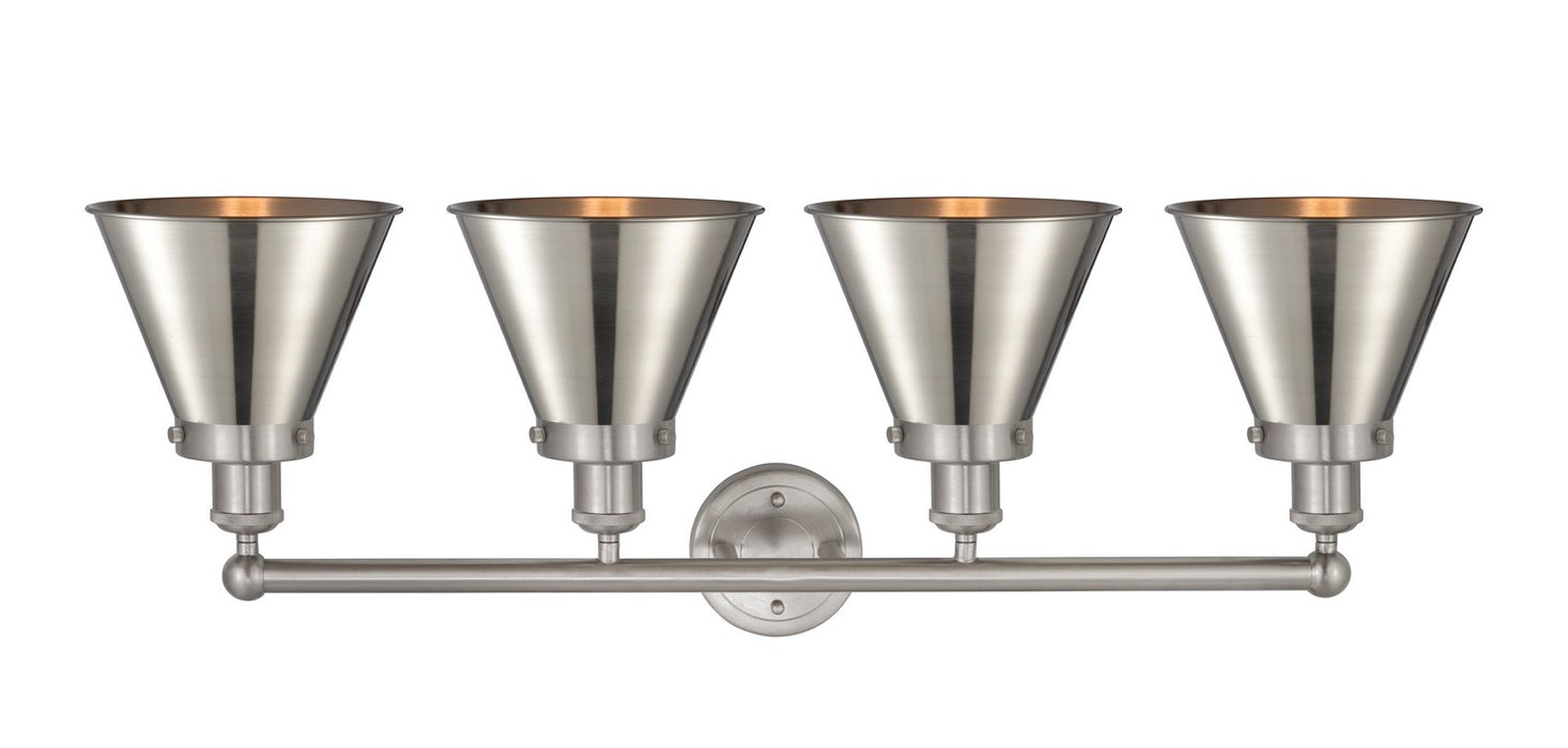 Innovations - 616-4W-SN-M13-SN - Four Light Bath Vanity - Franklin Restoration - Brushed Satin Nickel