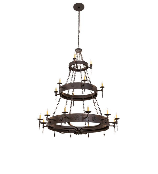 Meyda Tiffany - 248627 - 24 Light Chandelier - Warwick - Copper Rust