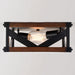 Vaxcel - C0260 - Two Light Flush Mount - Wade - Matte Black and Sycamore