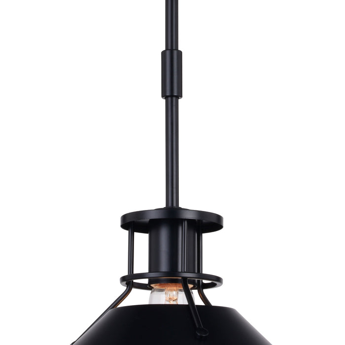 Vaxcel - P0379 - One Light Pendant - Canton - Black and Matte White