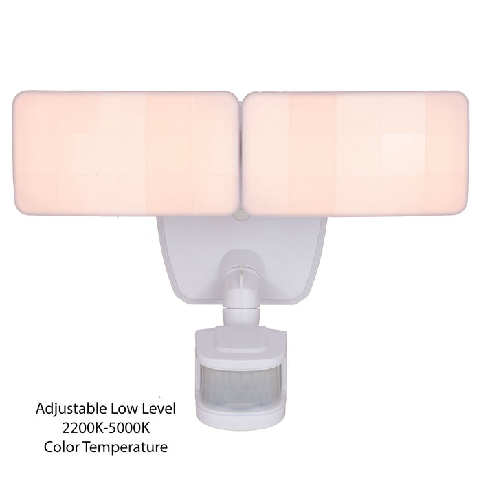 Vaxcel - T0620 - LED Outdoor Motion Sensor Smart Home Flood Light - Zeta - White