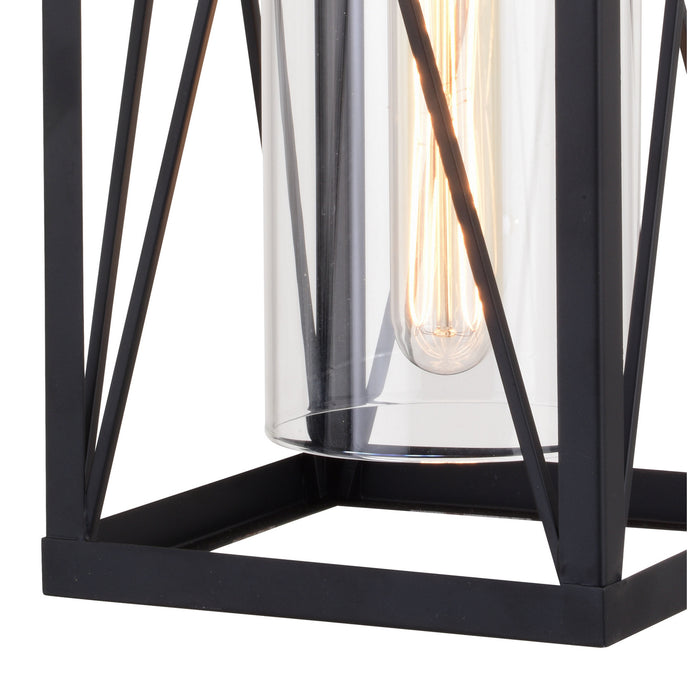 Vaxcel - T0635 - One Light Outdoor Wal Mount - Evanston - Matte Black and Light Gold