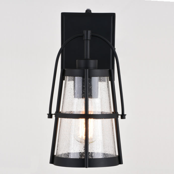 Vaxcel - T0640 - One Light Outdoor Wall Mount - Portage Park - Matte Black