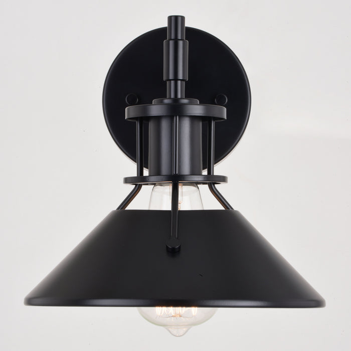 Vaxcel - W0415 - One Light Wall Sconce - Canton - Black and Matte White