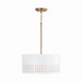 Capital Lighting - 250231AW - Three Light Semi-Flush Mount - Dash - Aged Brass and White