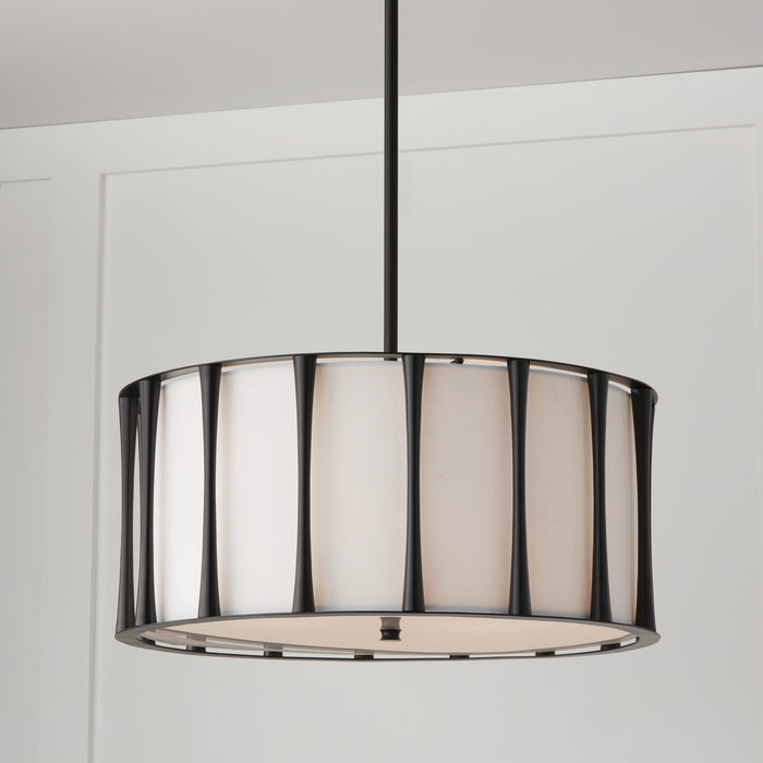 Capital Lighting - 344641MB - Four Light Pendant - Bodie - Matte Black